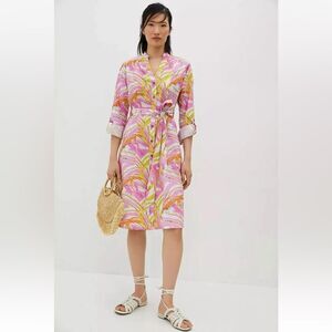 Anthropologie Vera for Anthropologie Confetti Midi Dress Size  small belted